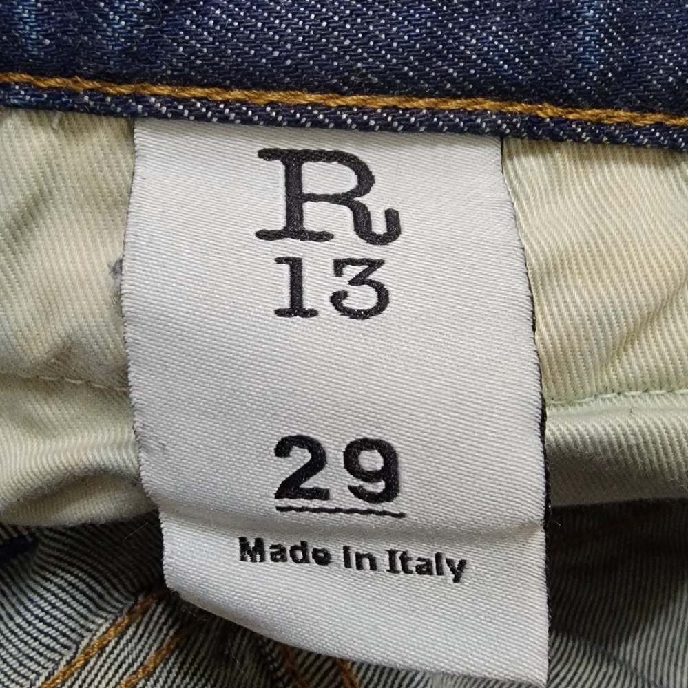 R13 Men Style Boy Renton Blue Jeans - Picture 10 of 14